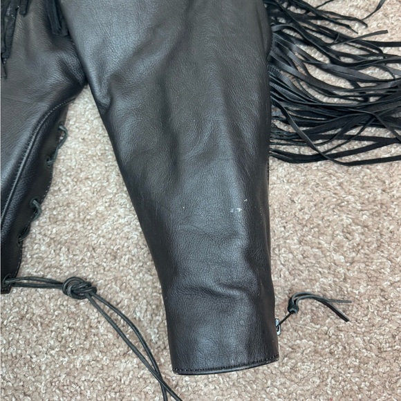 Unik Vintage Rose Fringe Motorcycle Women’s Jacket - Picture 12 of 16